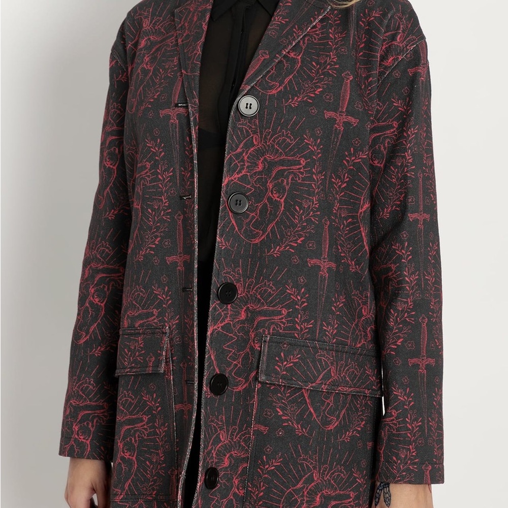 NWOT (20) Blackmilk Like A Dagger to My Heart Duster Coat.